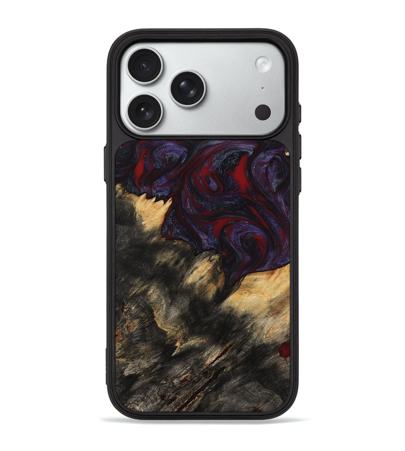 iPhone 18 Pro Max Wood Phone Case - Garnet (Red, 790233)