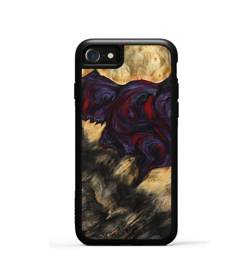 iPhone SE Wood Phone Case - Garnet (Red, 790233)