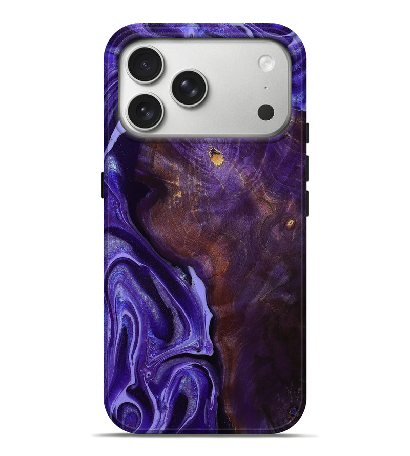 iPhone 17 Pro Max Wood Live Edge Phone Case - Yaritza (Purple, 790338)