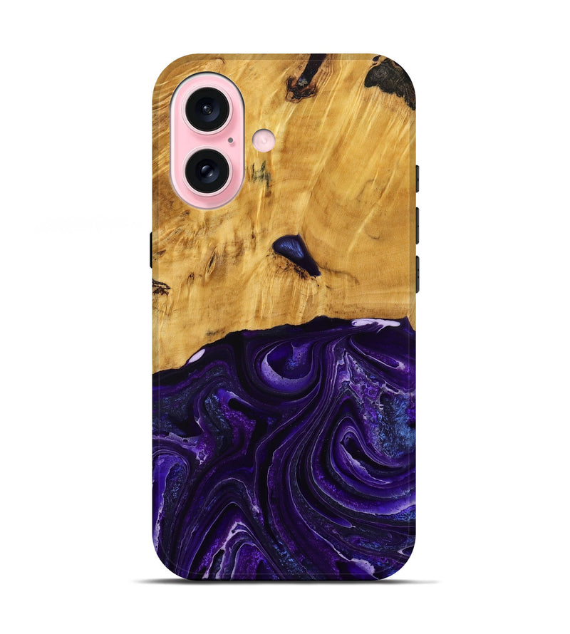 iPhone 17 Wood Live Edge Phone Case - Belva (Purple, 790354)