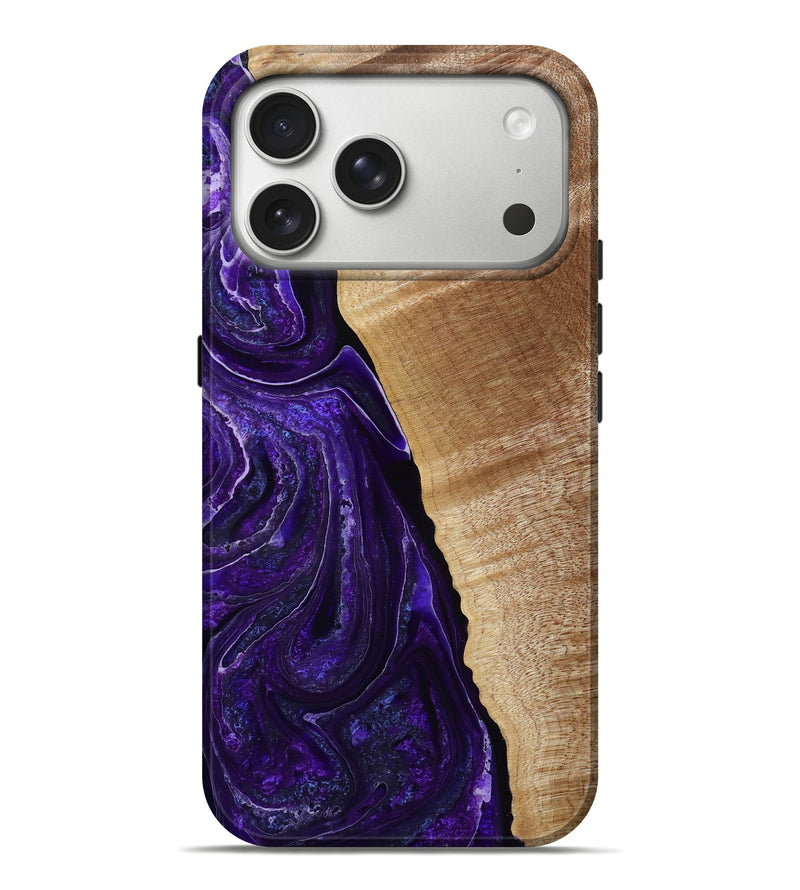 iPhone 17 Pro Max Wood Live Edge Phone Case - Lee (Purple, 790355)