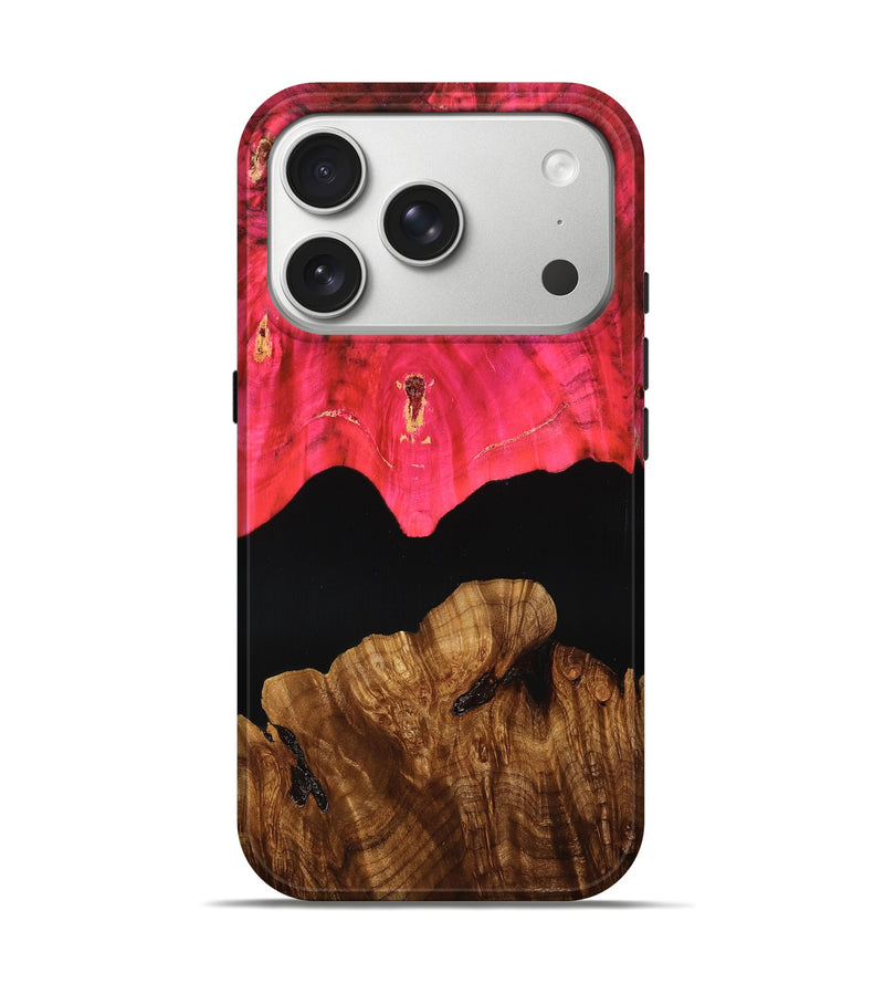 iPhone 17 Pro Wood Live Edge Phone Case - Jeanne (Wood Burl, 790357)