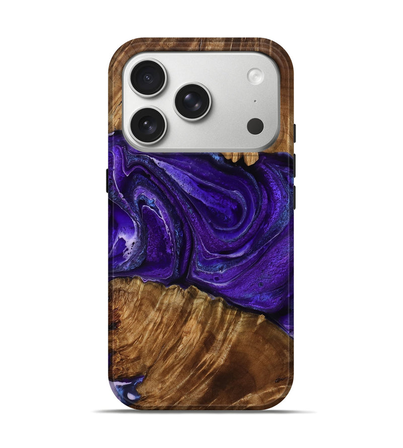 iPhone 17 Pro Wood Live Edge Phone Case - Markus (Purple, 790364)