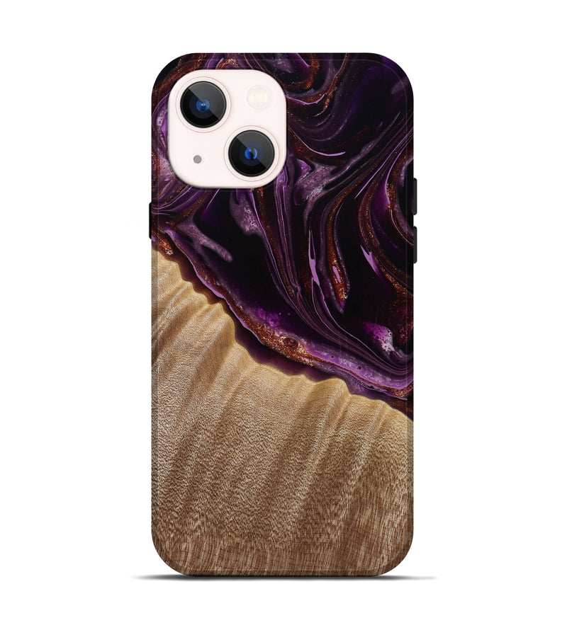 iPhone 14 Wood Live Edge Phone Case - Darcy (Purple, 790370)