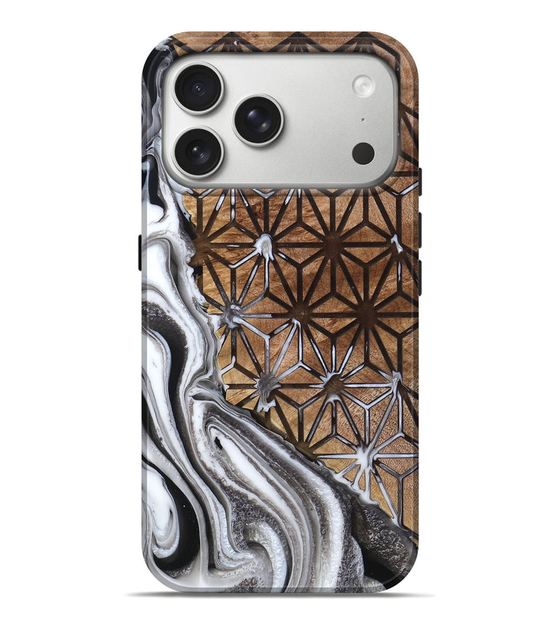 iPhone 17 Pro Max Wood Live Edge Phone Case - Florene (Pattern, 790588)
