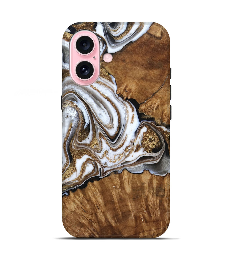iPhone 17 Wood Live Edge Phone Case - Yosef (Black & White, 790593)
