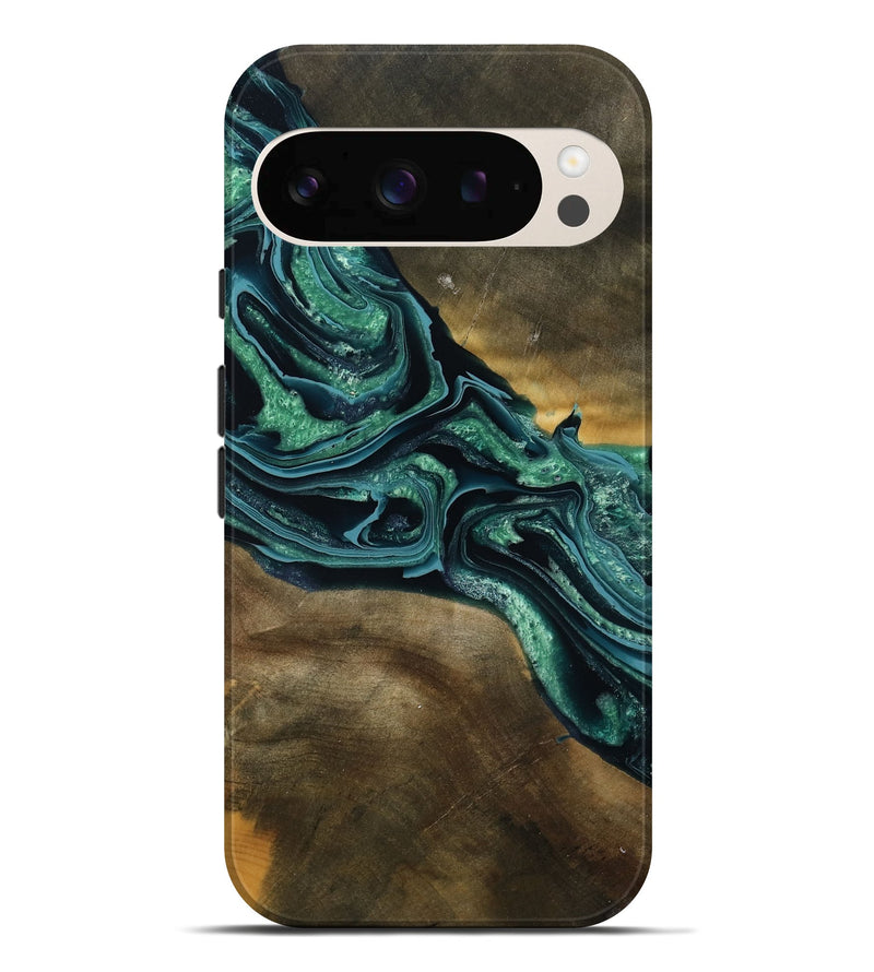 Pixel 10 Pro XL Wood Live Edge Phone Case - Roswell (Green, 790605)