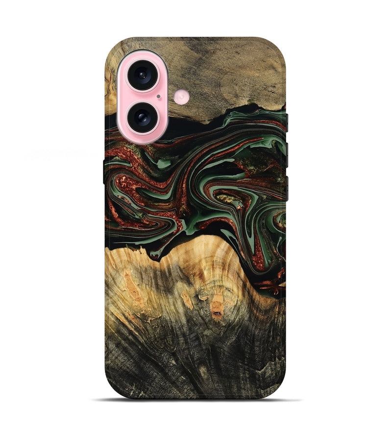 iPhone 17 Wood Live Edge Phone Case - Dream (Green, 790616)