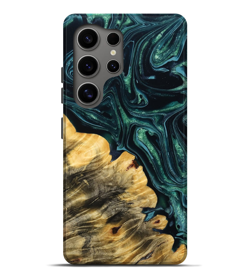 Galaxy S25 Ultra Wood Live Edge Phone Case - Ailani (Green, 790620)
