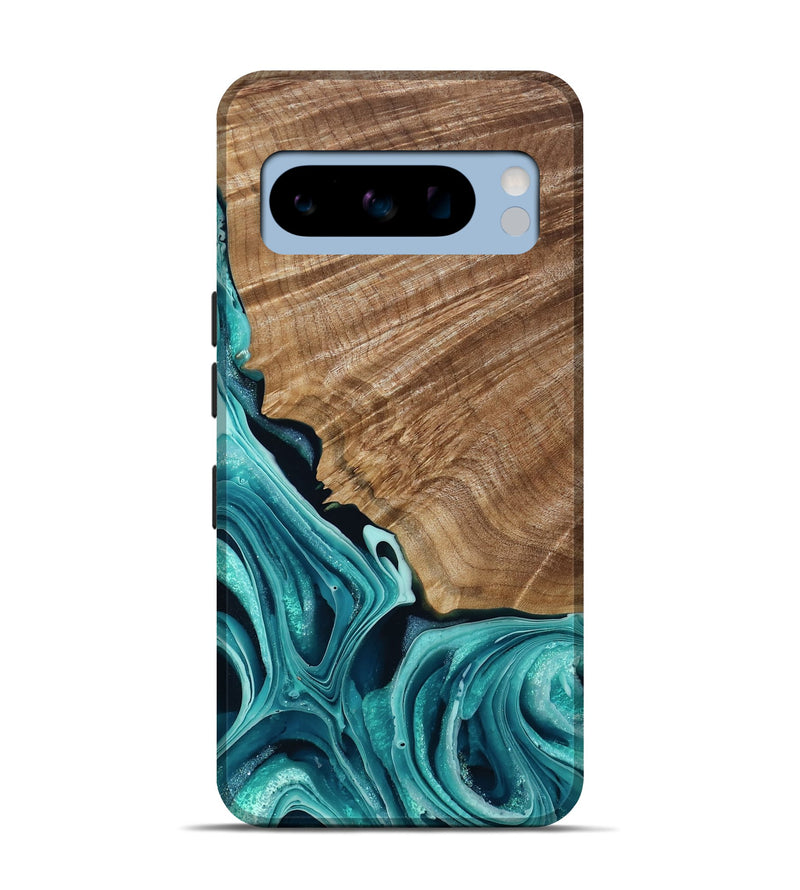 Pixel 8 Pro Wood Live Edge Phone Case - Jericho (Green, 790625)