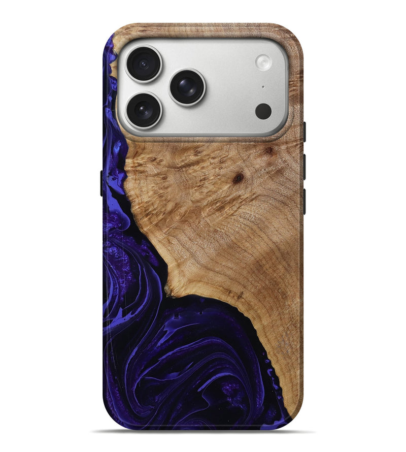 iPhone 17 Pro Max Wood Live Edge Phone Case - Freddie (Purple, 790633)