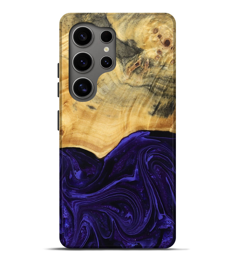 Galaxy S25 Ultra Wood Live Edge Phone Case - Kaylah (Purple, 790636)