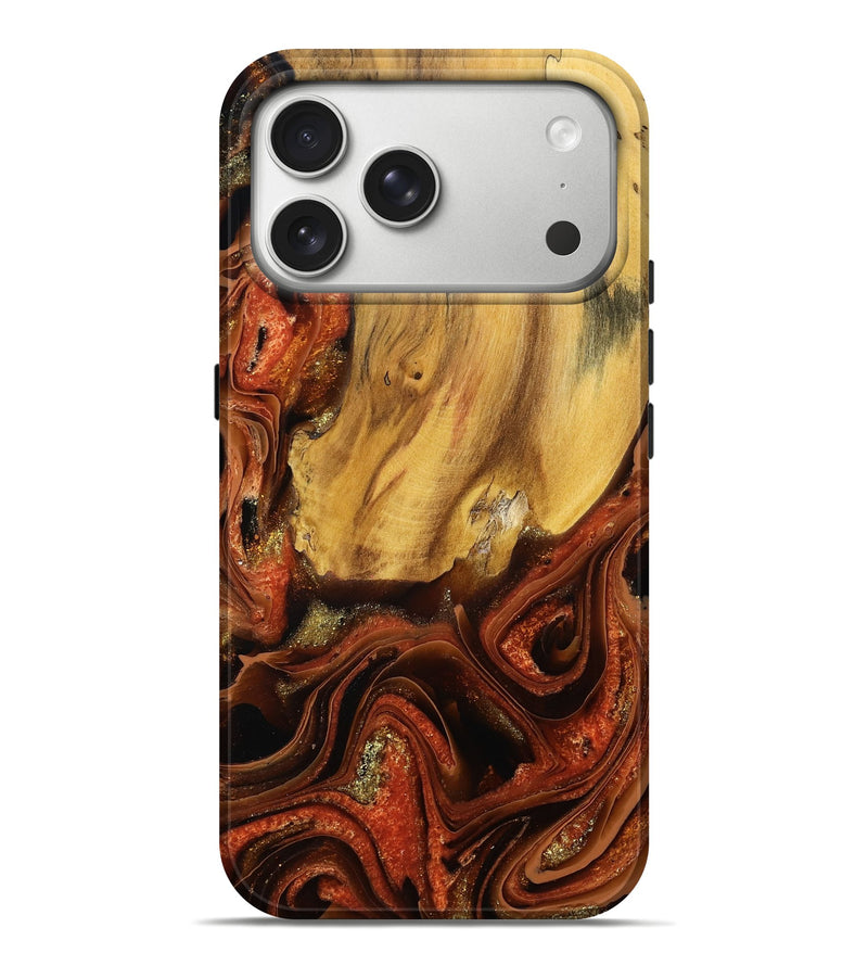 iPhone 17 Pro Max Wood Live Edge Phone Case - Skye (Red, 790748)