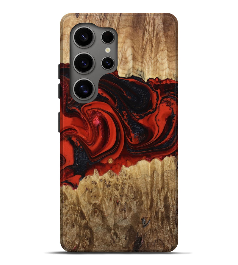 Galaxy S25 Ultra Wood Live Edge Phone Case - January (Red, 790750)