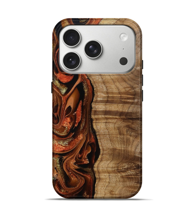 iPhone 17 Pro Wood Live Edge Phone Case - Jena (Red, 790752)