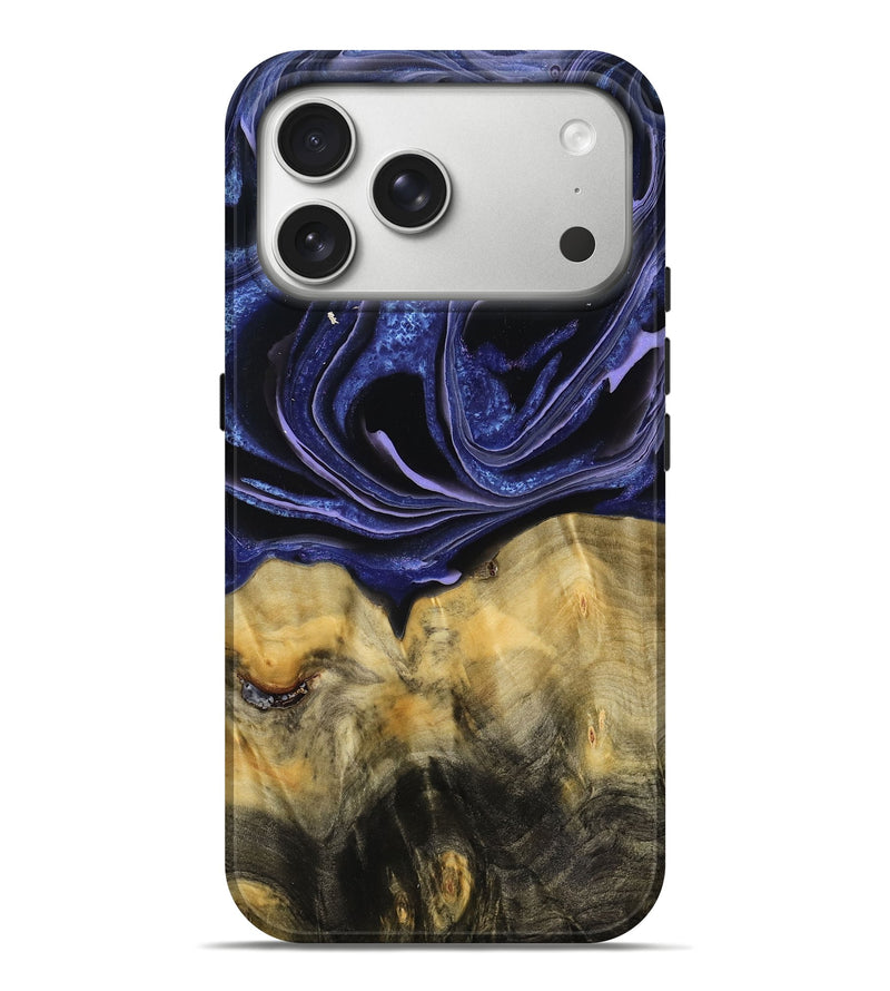 iPhone 17 Pro Max Wood Live Edge Phone Case - Derrick (Purple, 790766)
