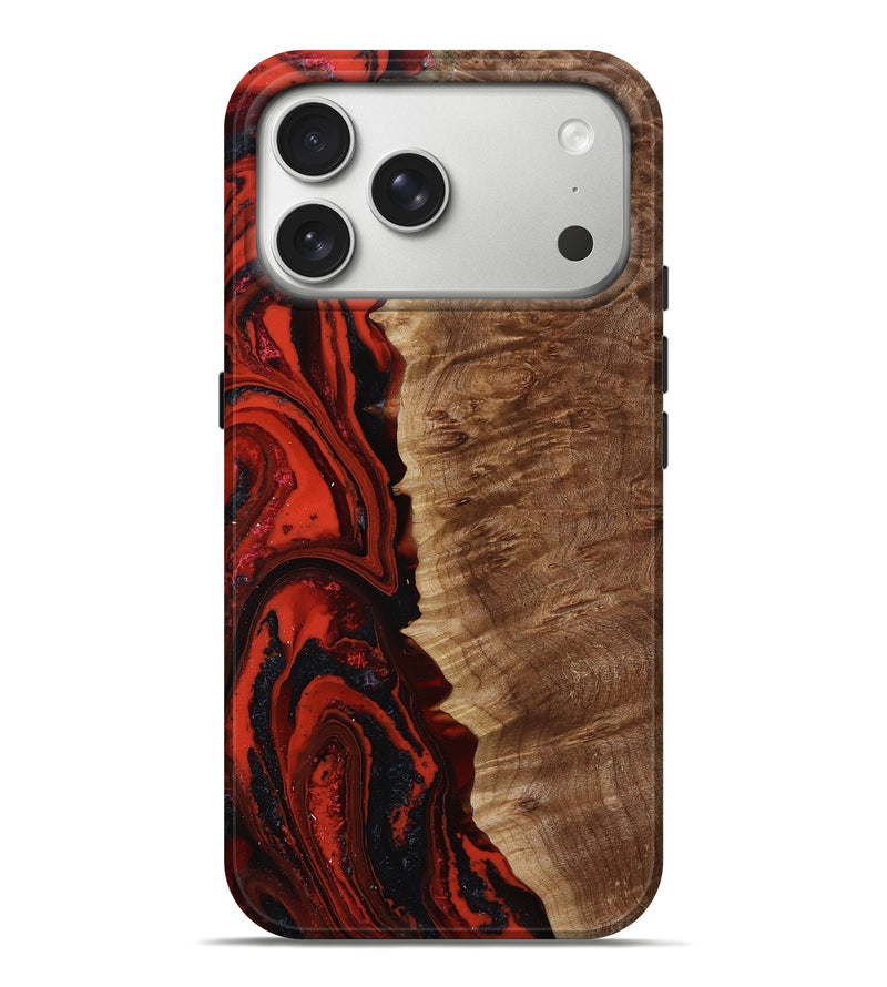 iPhone 17 Pro Max Wood Live Edge Phone Case - Giles (Red, 790785)