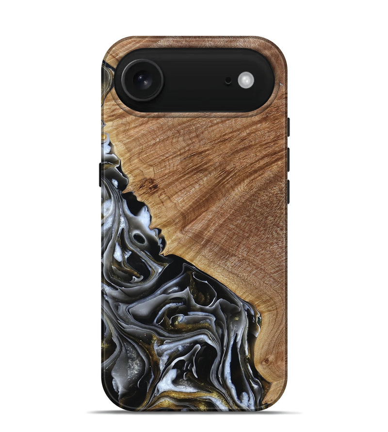 iPhone 17 Air Wood Live Edge Phone Case - Sheldon (Black & White, 790808)