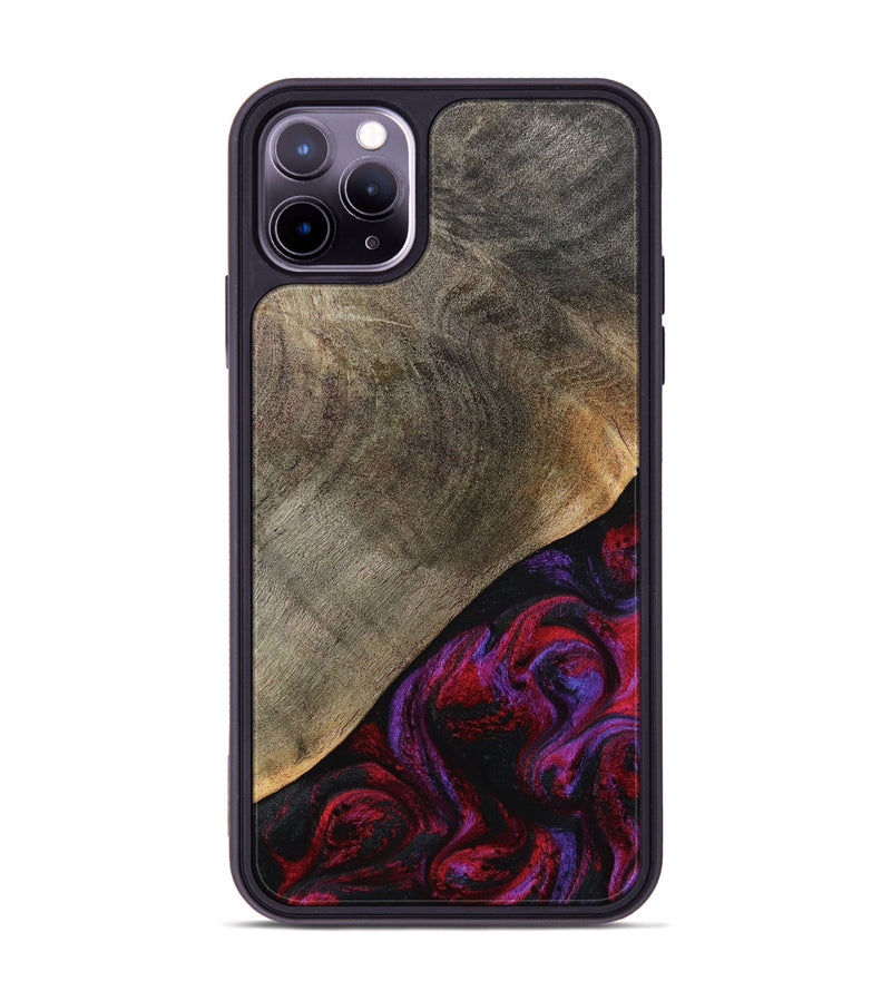 iPhone 11 Pro Max Wood Phone Case - Gussie (Red, 791021)