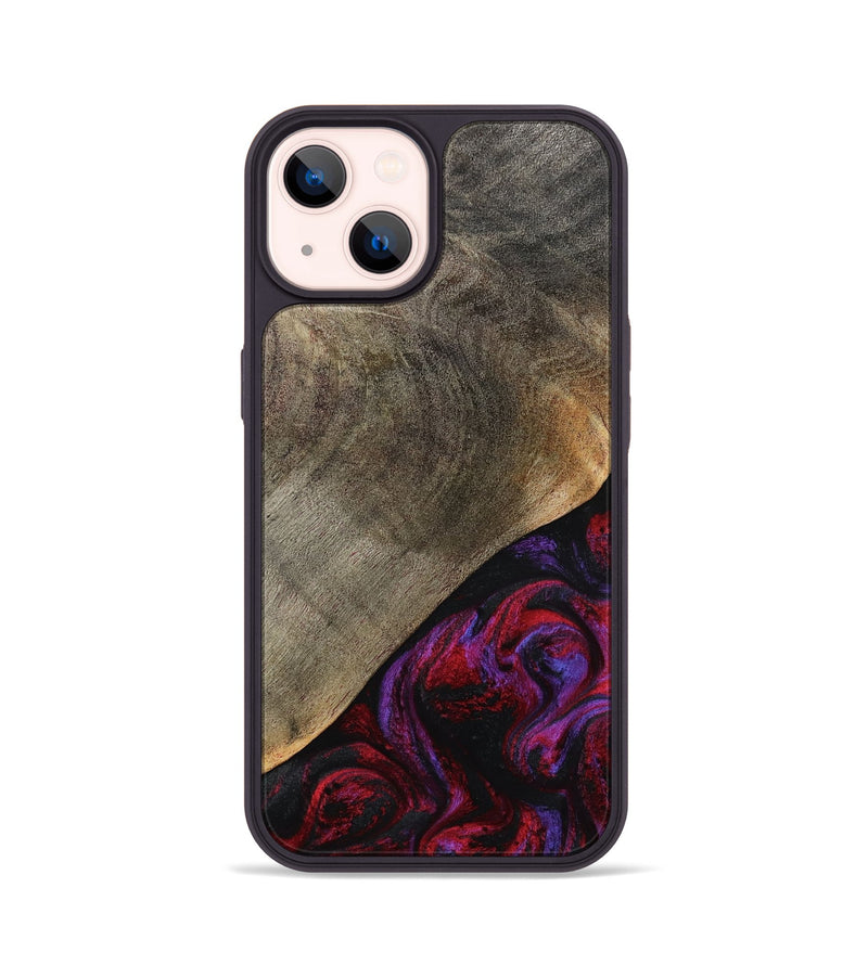 iPhone 14 Wood Phone Case - Gussie (Red, 791021)