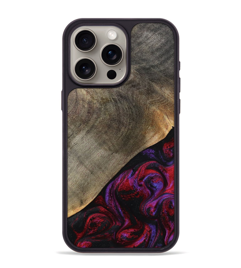 iPhone 15 Pro Max Wood Phone Case - Gussie (Red, 791021)