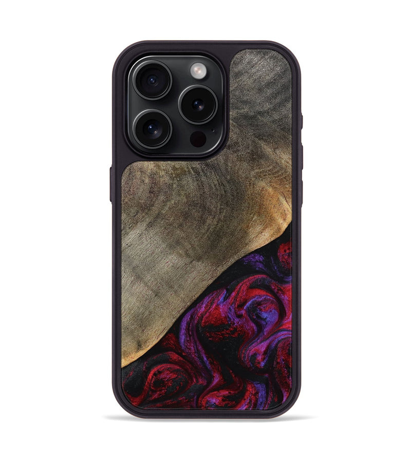 iPhone 15 Pro Wood Phone Case - Gussie (Red, 791021)