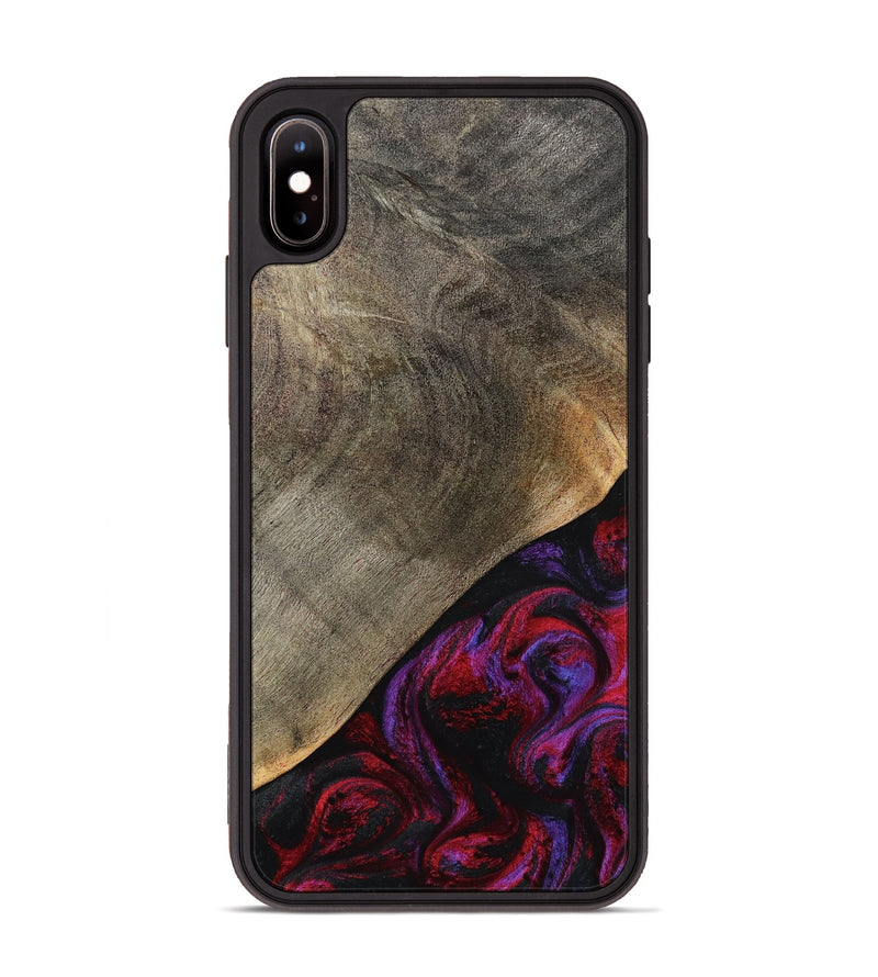iPhone Xs Max Wood Phone Case - Gussie (Red, 791021)