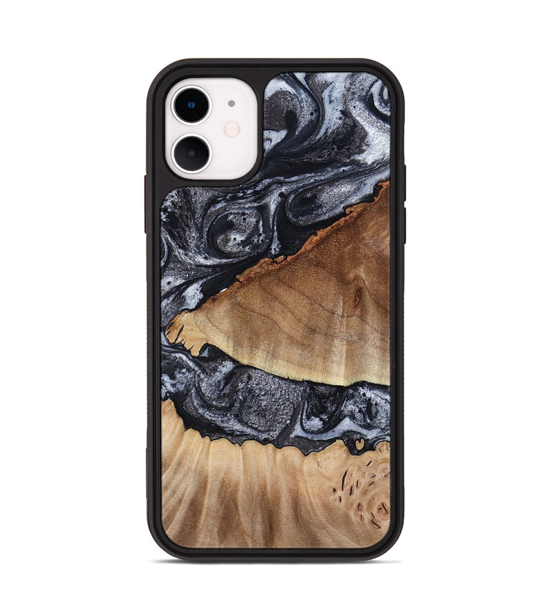 iPhone 11 Wood Phone Case - Alta (Black & White, 791029)