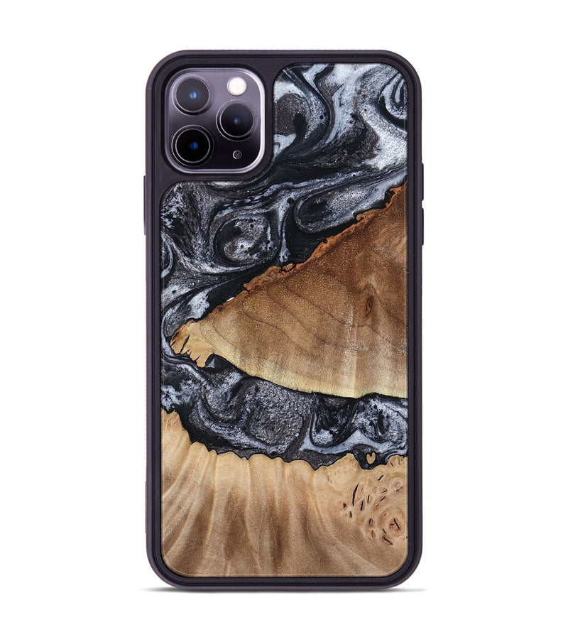 iPhone 11 Pro Max Wood Phone Case - Alta (Black & White, 791029)