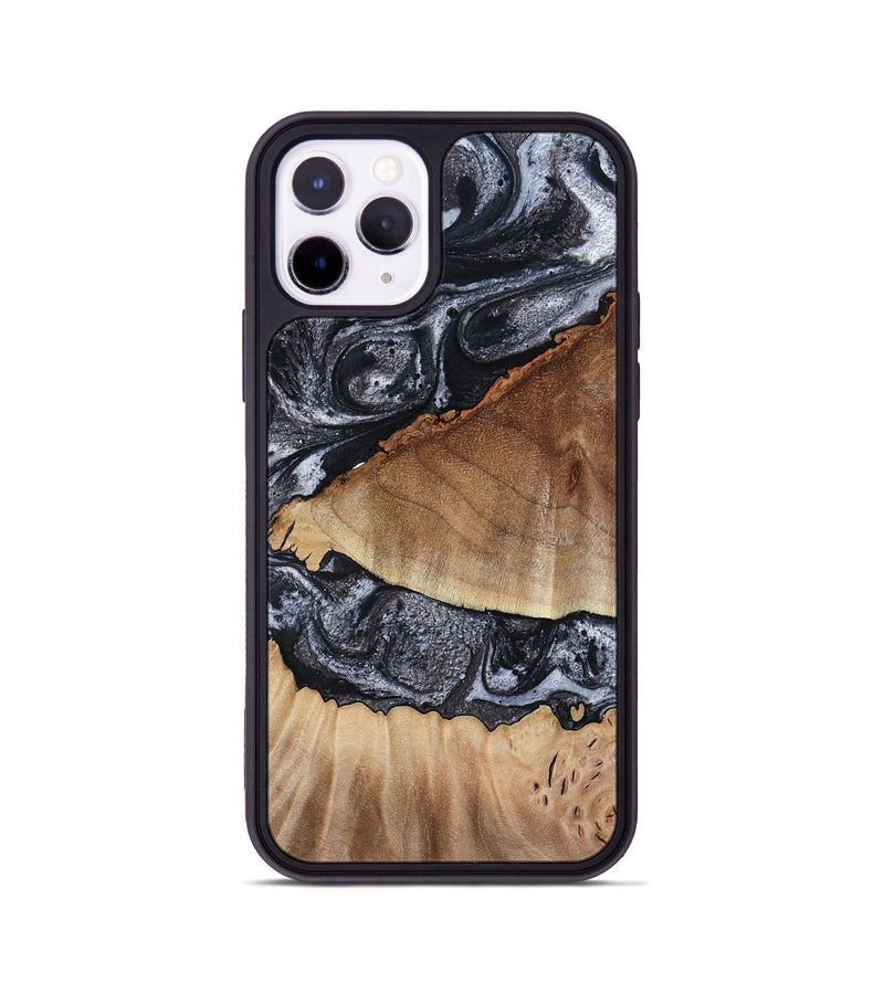 iPhone 11 Pro Wood Phone Case - Alta (Black & White, 791029)
