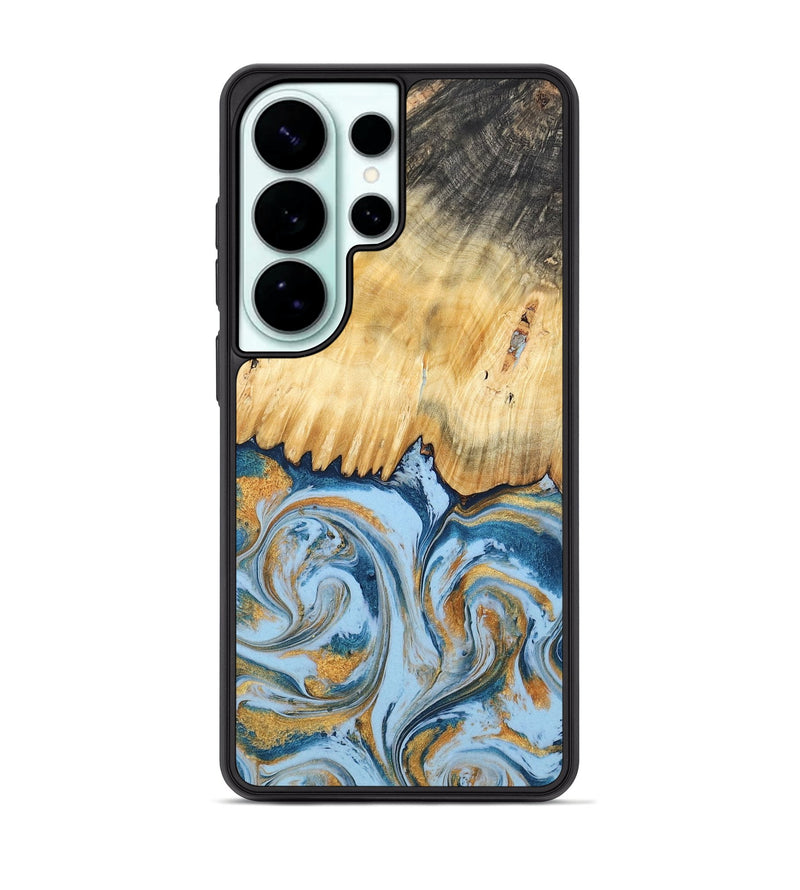 Galaxy S26 Ultra Wood Phone Case - Davonte (Teal & Gold, 791111)