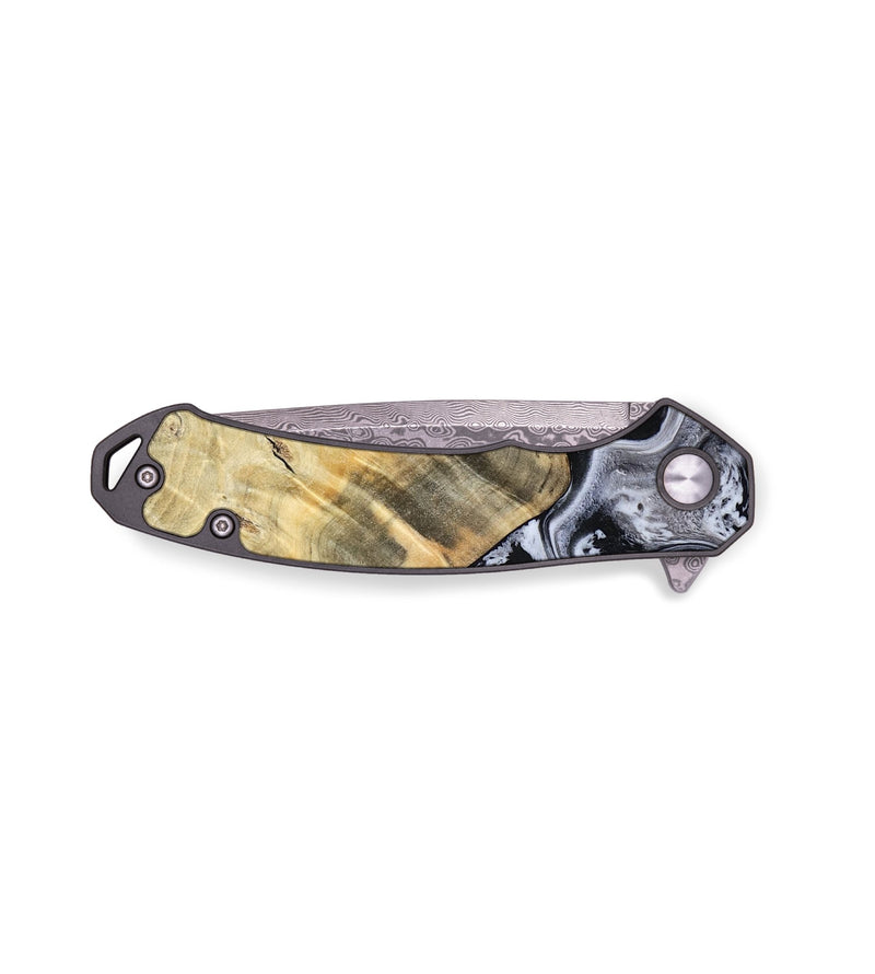 EDC Wood Pocket Knife - Lucca (Black & White, 791120)