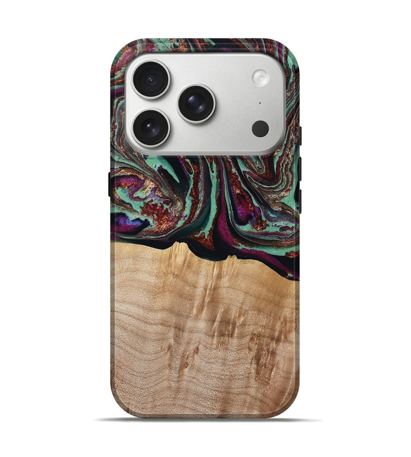 iPhone 17 Pro Wood Live Edge Phone Case - Aditya (Purple, 791194)