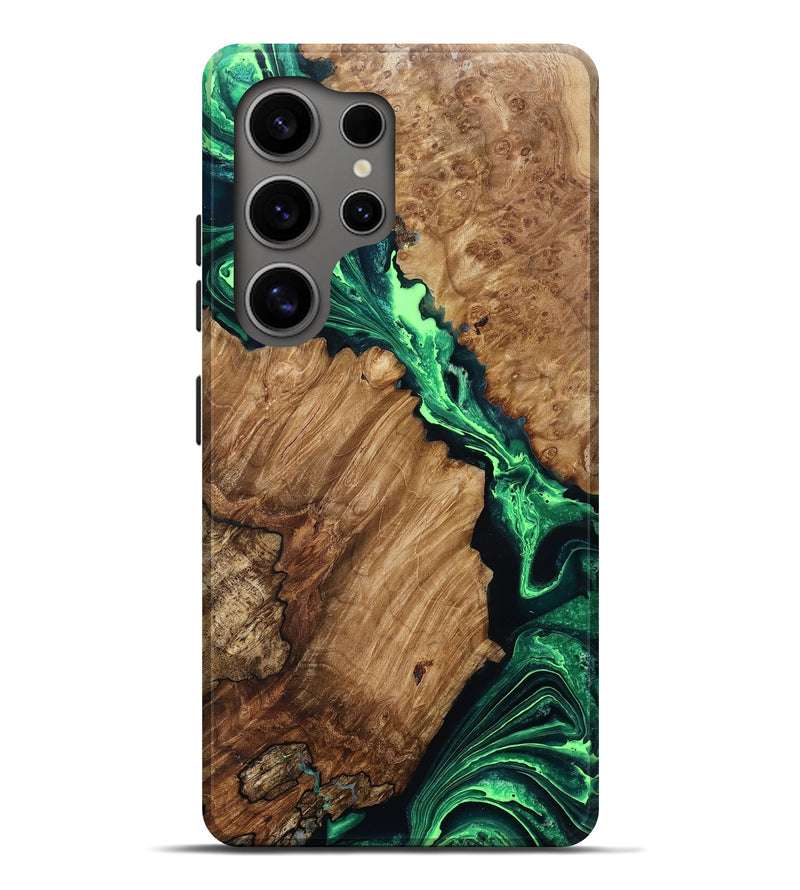 Galaxy S25 Ultra Wood Live Edge Phone Case - Rae (Green, 791195)