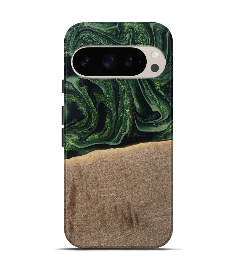 Pixel 10 Pro Wood Live Edge Phone Case - Malakai (Green, 791202)