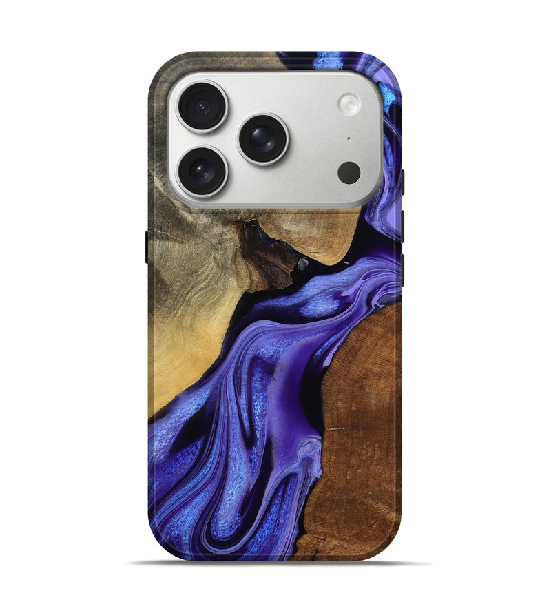 iPhone 17 Pro Wood Live Edge Phone Case - Selene (Purple, 791217)