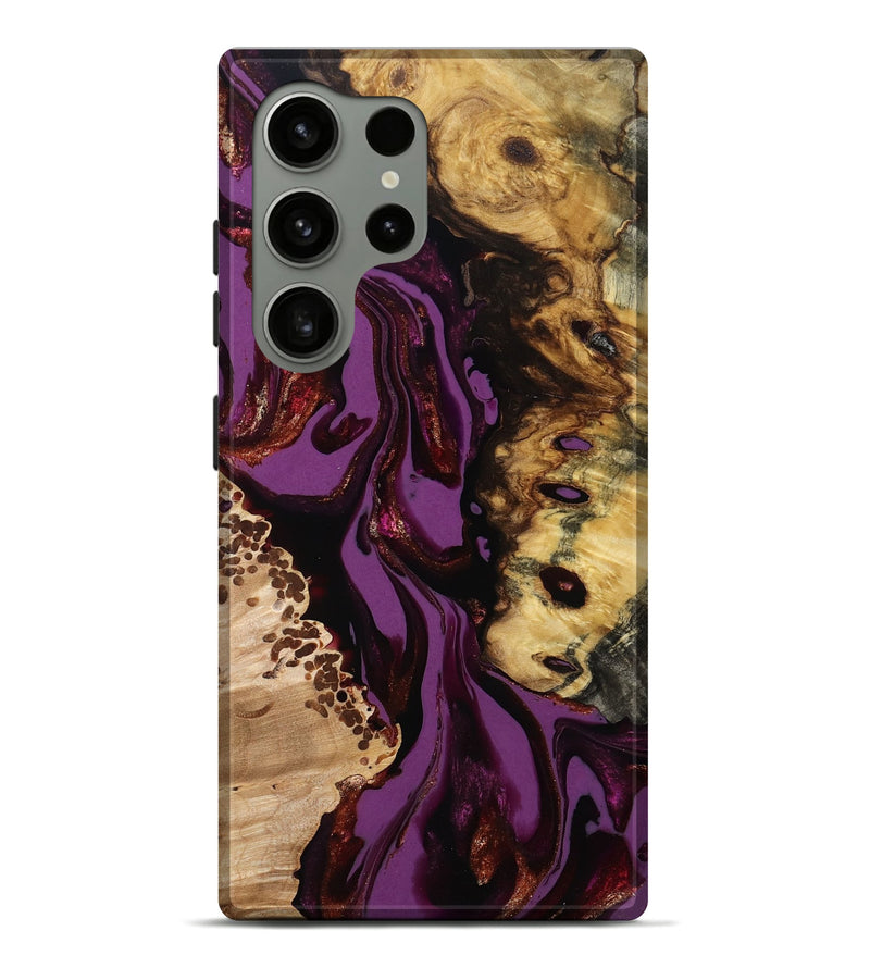 Galaxy S24 Ultra Wood Live Edge Phone Case - Ximena (Purple, 791222)