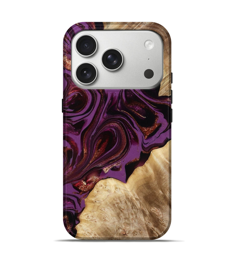 iPhone 17 Pro Wood Live Edge Phone Case - Nona (Purple, 791228)
