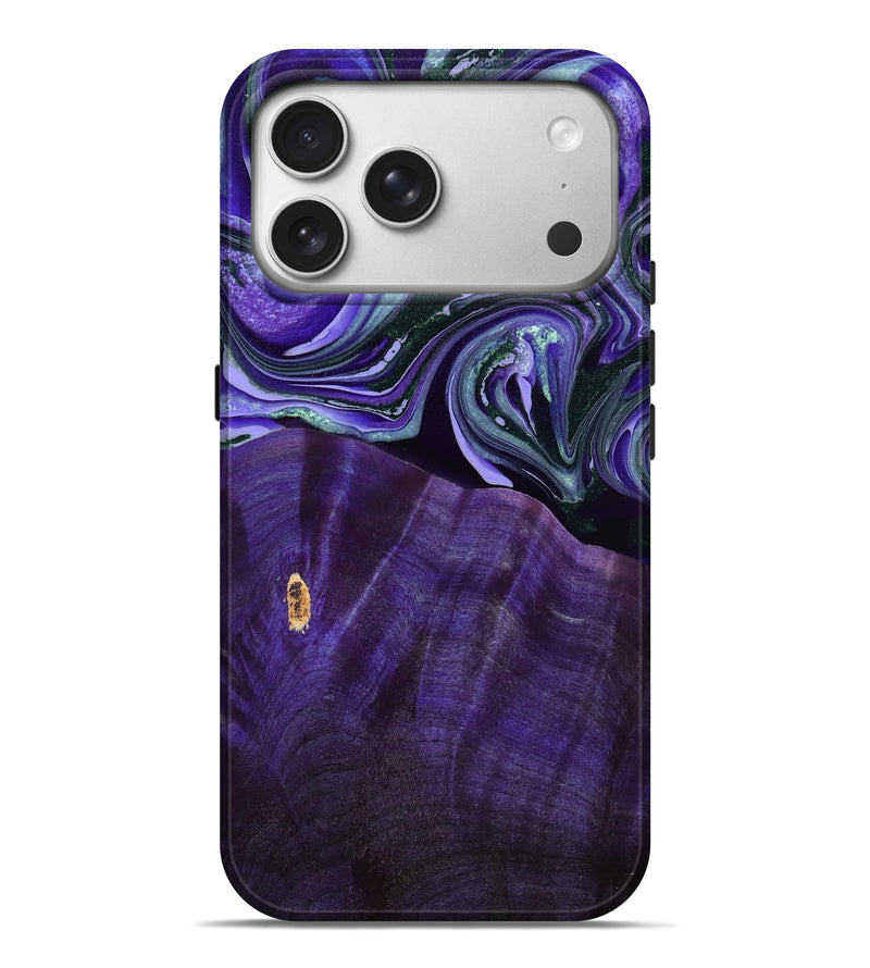 iPhone 17 Pro Max Wood Live Edge Phone Case - Brandie (Purple, 791239)