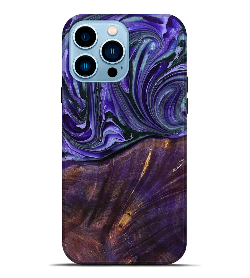 iPhone 14 Pro Max Wood Live Edge Phone Case - Tillman (Purple, 791244)