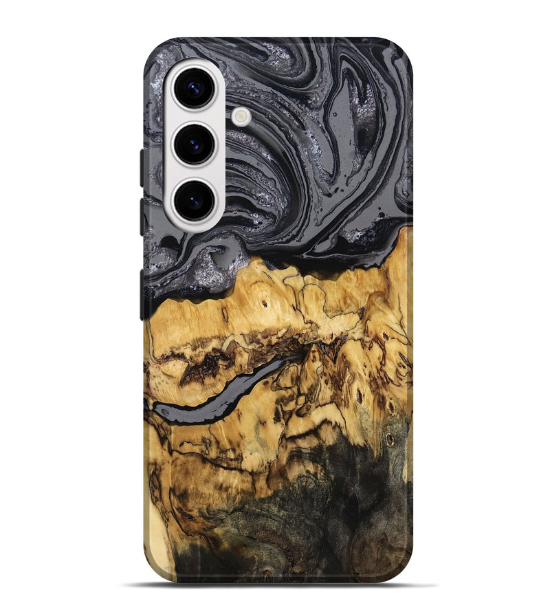 Galaxy S25 Plus Wood Live Edge Phone Case - Casimir (Black & White, 791251)