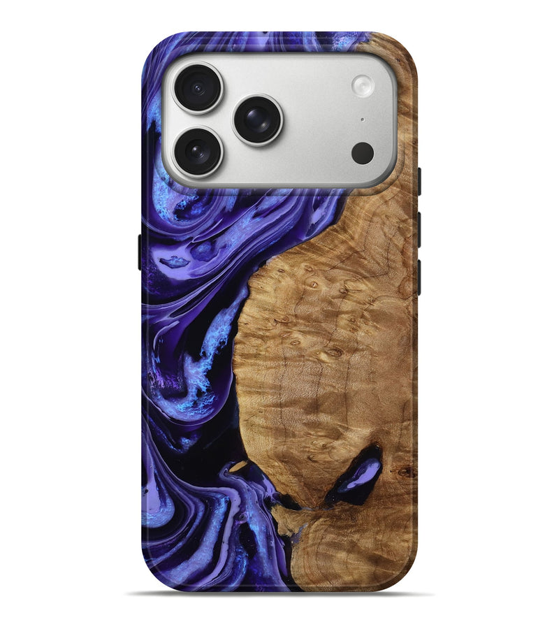 iPhone 17 Pro Max Wood Live Edge Phone Case - Phillip (Purple, 791255)