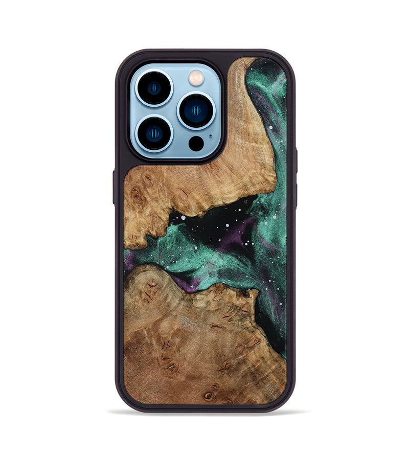 iPhone 14 Pro Wood Phone Case - Kale (Cosmos, 791366)