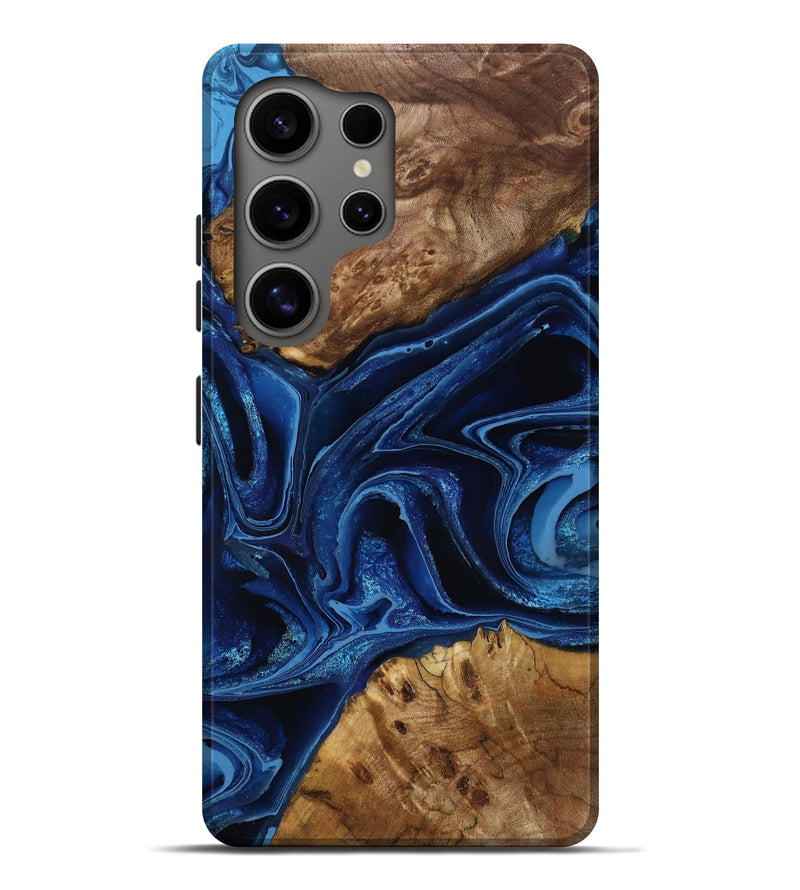 Galaxy S25 Ultra Wood Live Edge Phone Case - Blanca (Blue, 791558)