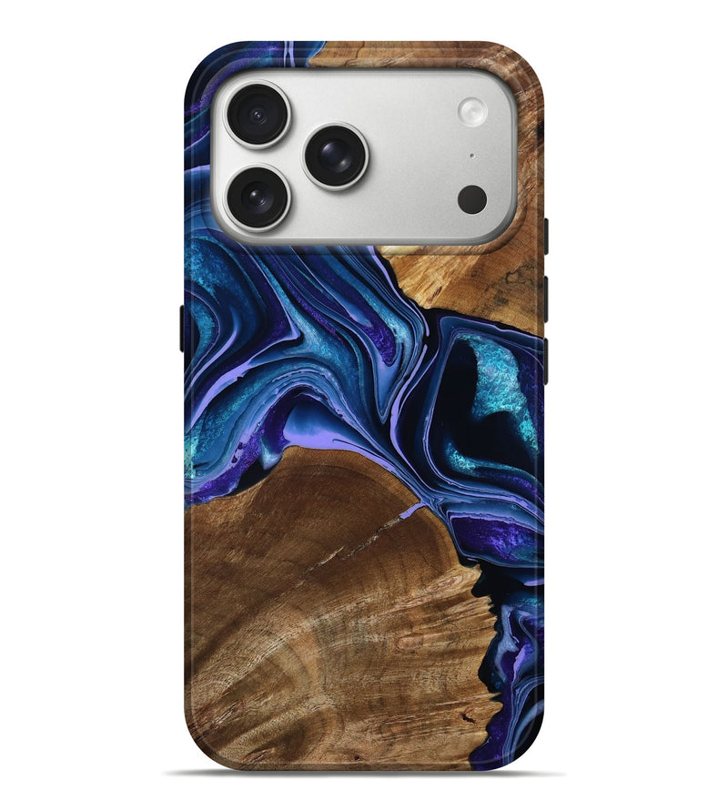 iPhone 17 Pro Max Wood Live Edge Phone Case - Toni (Purple, 791569)