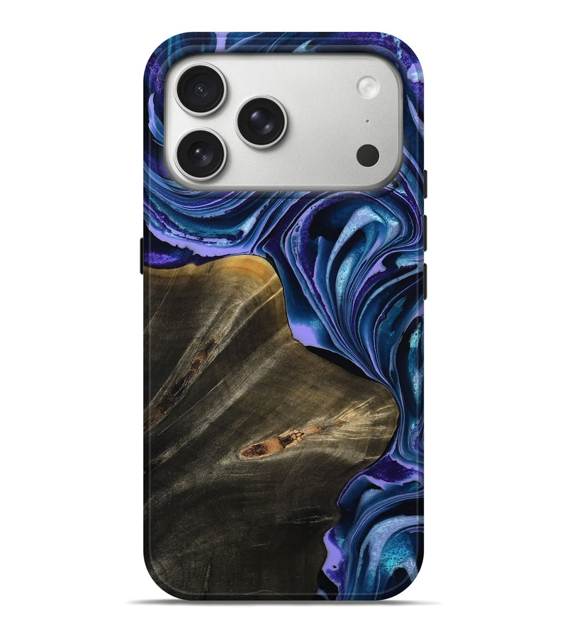 iPhone 17 Pro Max Wood Live Edge Phone Case - Olin (Purple, 791581)