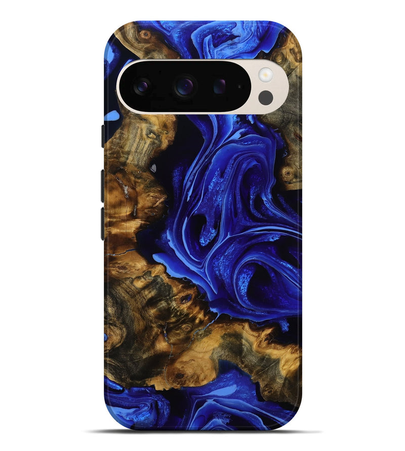 Pixel 10 Pro XL Wood Live Edge Phone Case - Azalea (Blue, 791583)