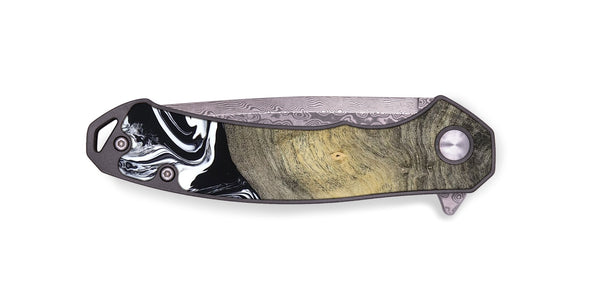 EDC Wood Pocket Knife - Trent (Black & White, 791914)