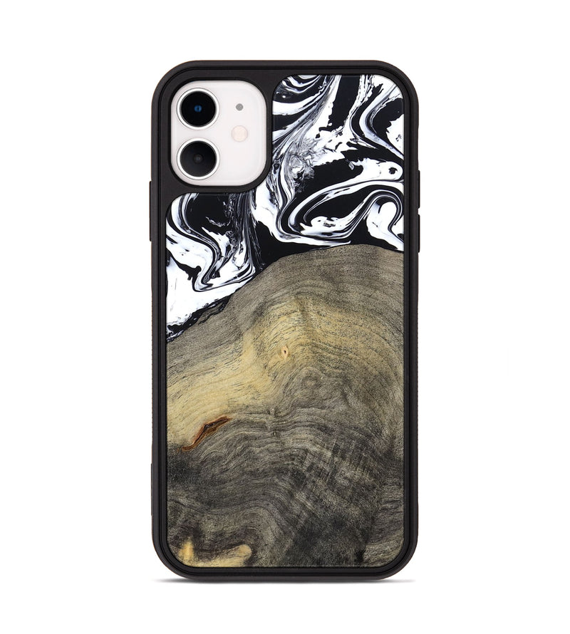 iPhone 11 Wood Phone Case - Trent (Black & White, 791914)