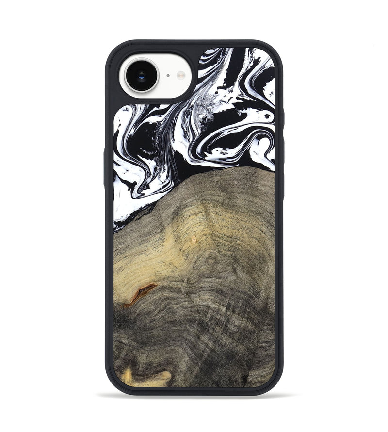 iPhone 16e Wood Phone Case - Trent (Black & White, 791914)